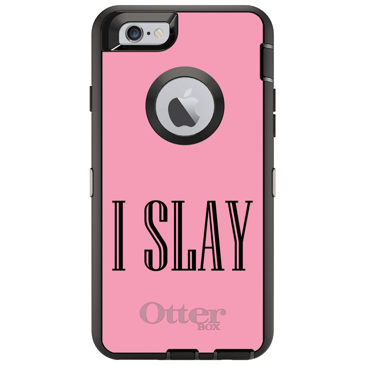 Black Pink I Slay OtterBox Defender Case for iPhone & Galaxy, view 4