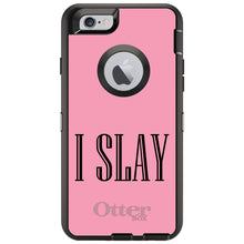 DistinctInk™ OtterBox Defender Series Case for Apple iPhone / Samsung Galaxy / Google Pixel - Black Pink "I Slay"