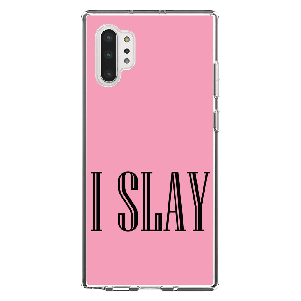 Black Pink I Slay Clear Shockproof iPhone Case, view 10
