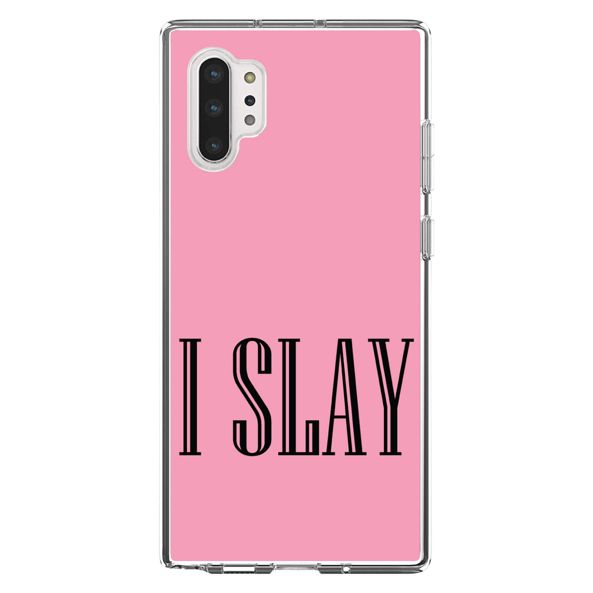 Black Pink I Slay Clear Shockproof iPhone Case, view 10