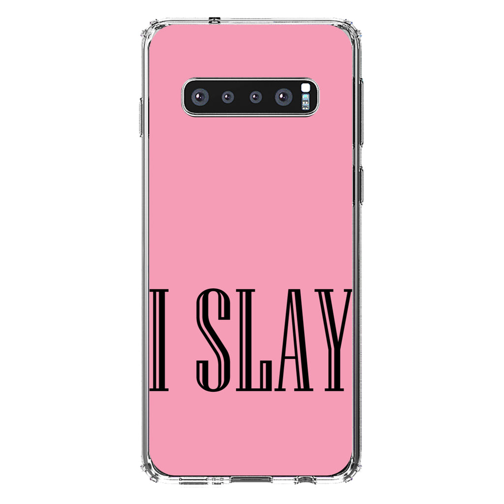 Black Pink I Slay Clear Shockproof iPhone Case, view 17