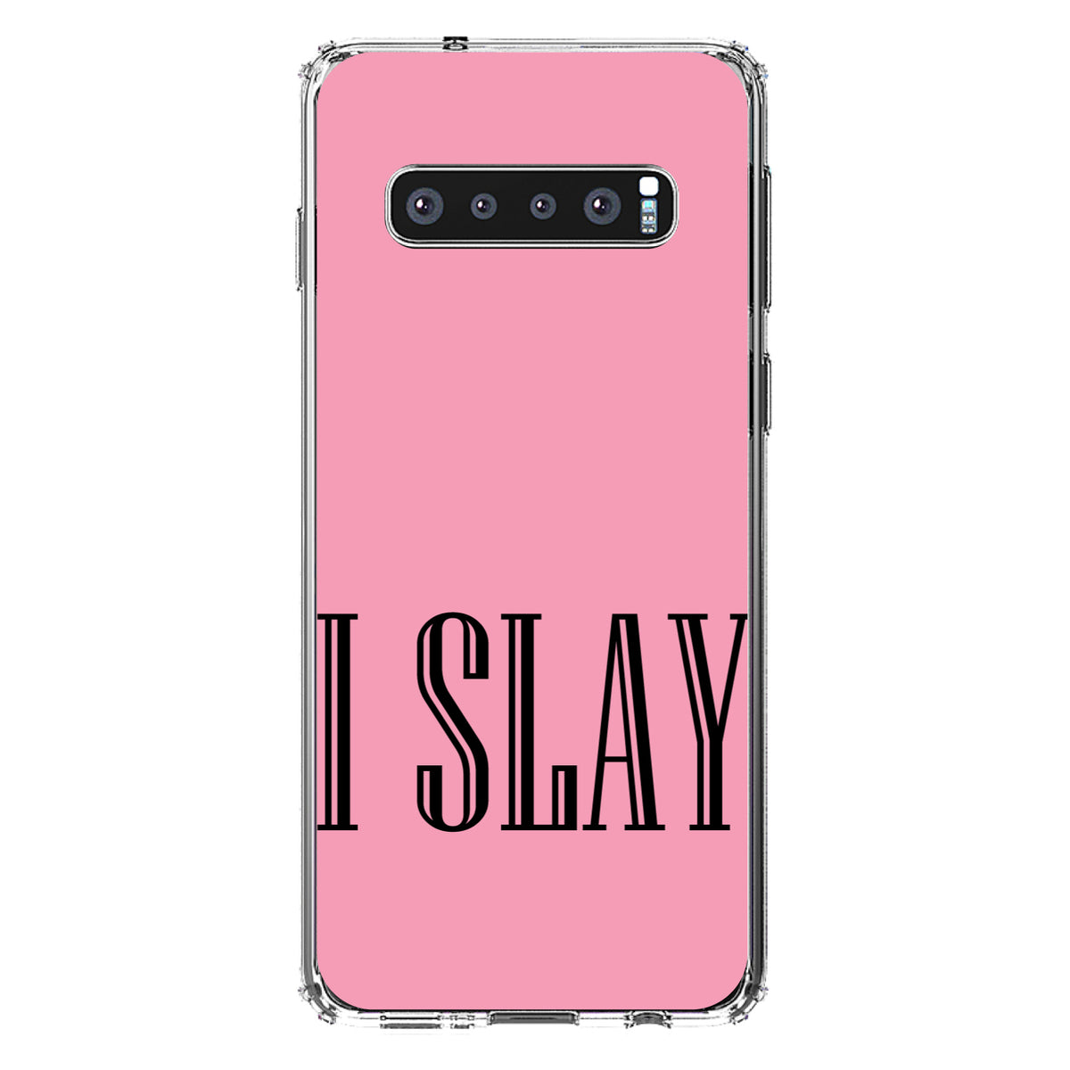 Black Pink I Slay Clear Shockproof iPhone Case, view 17