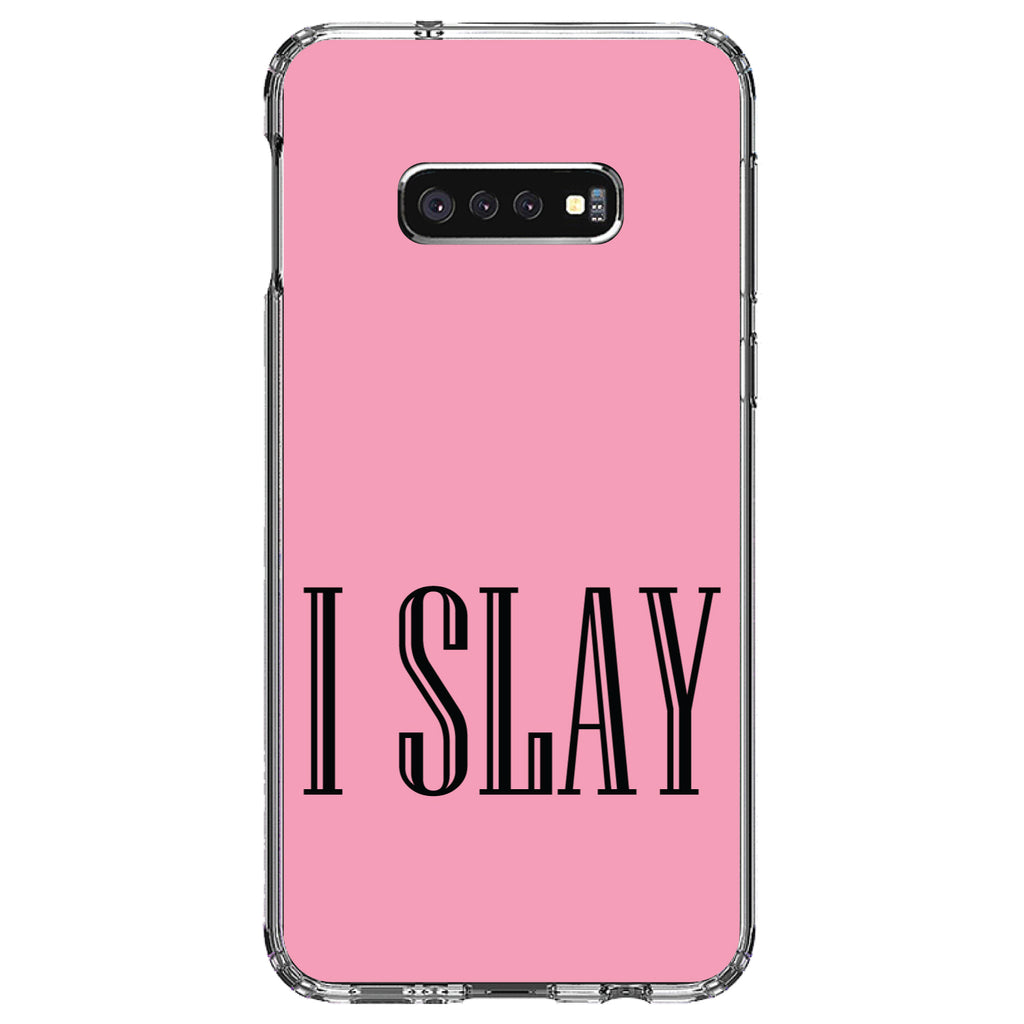 Black Pink I Slay Clear Shockproof iPhone Case, view 18