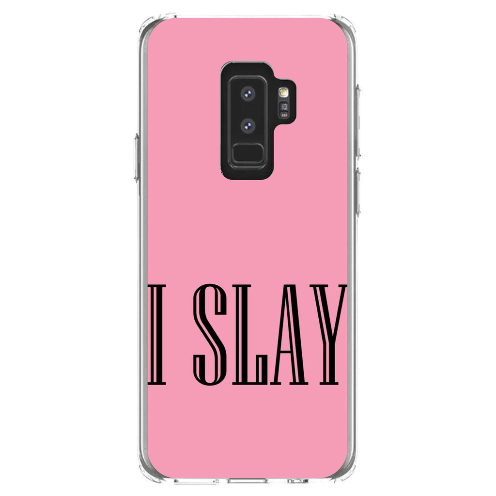 Black Pink I Slay Clear Shockproof iPhone Case, view 20