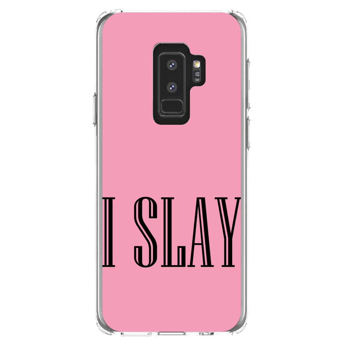 Black Pink I Slay Clear Shockproof iPhone Case, view 20