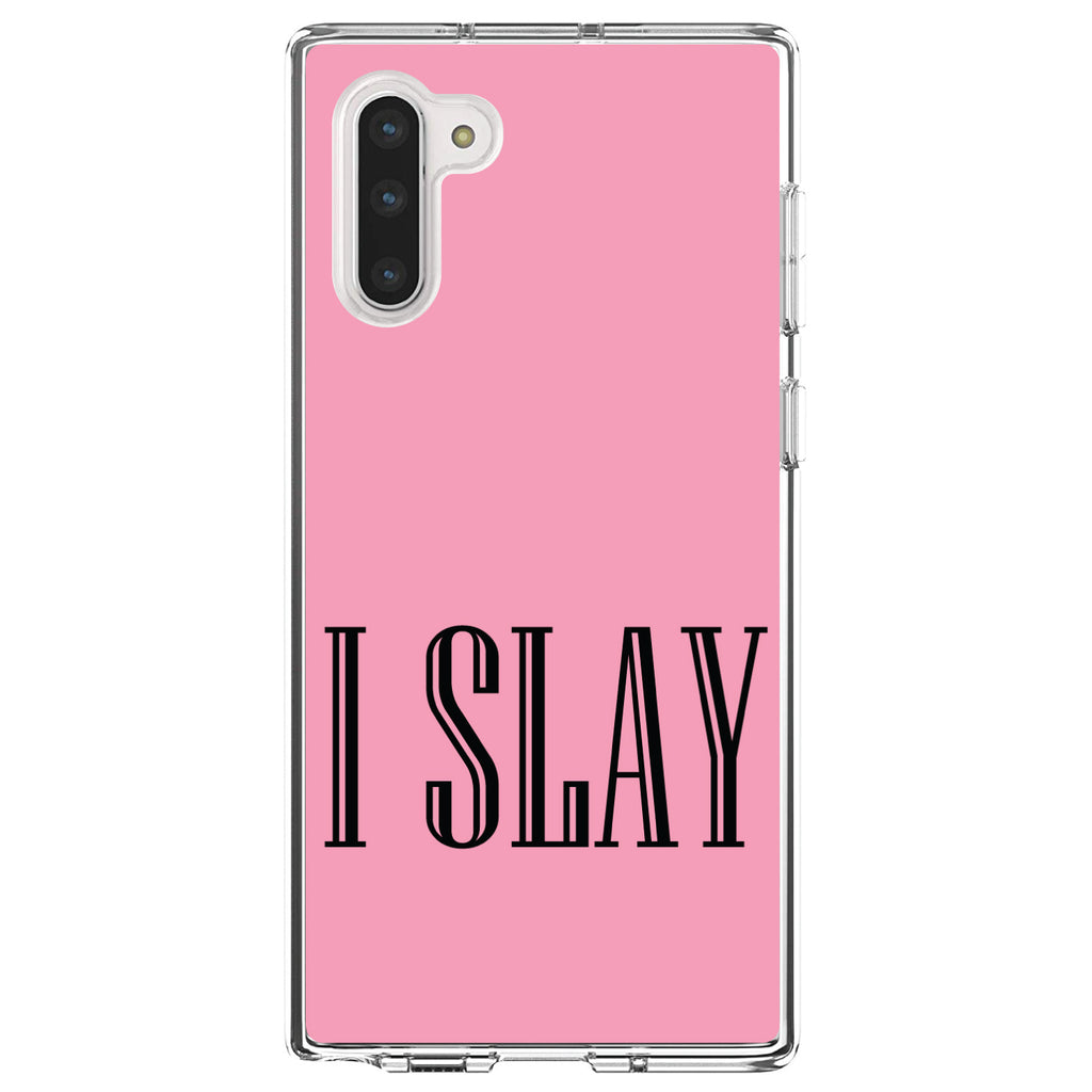 Black Pink I Slay Clear Shockproof iPhone Case, view 9
