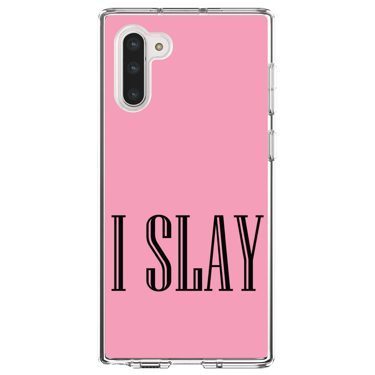 Black Pink I Slay Clear Shockproof iPhone Case, view 9