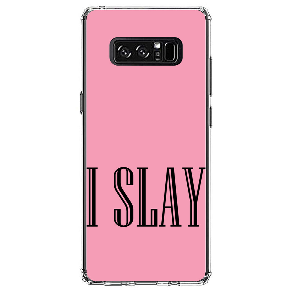 Black Pink I Slay Clear Shockproof iPhone Case, view 12