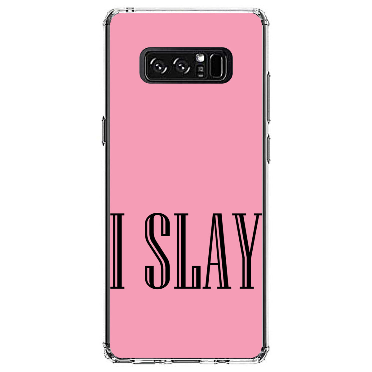 Black Pink I Slay Clear Shockproof iPhone Case, view 12