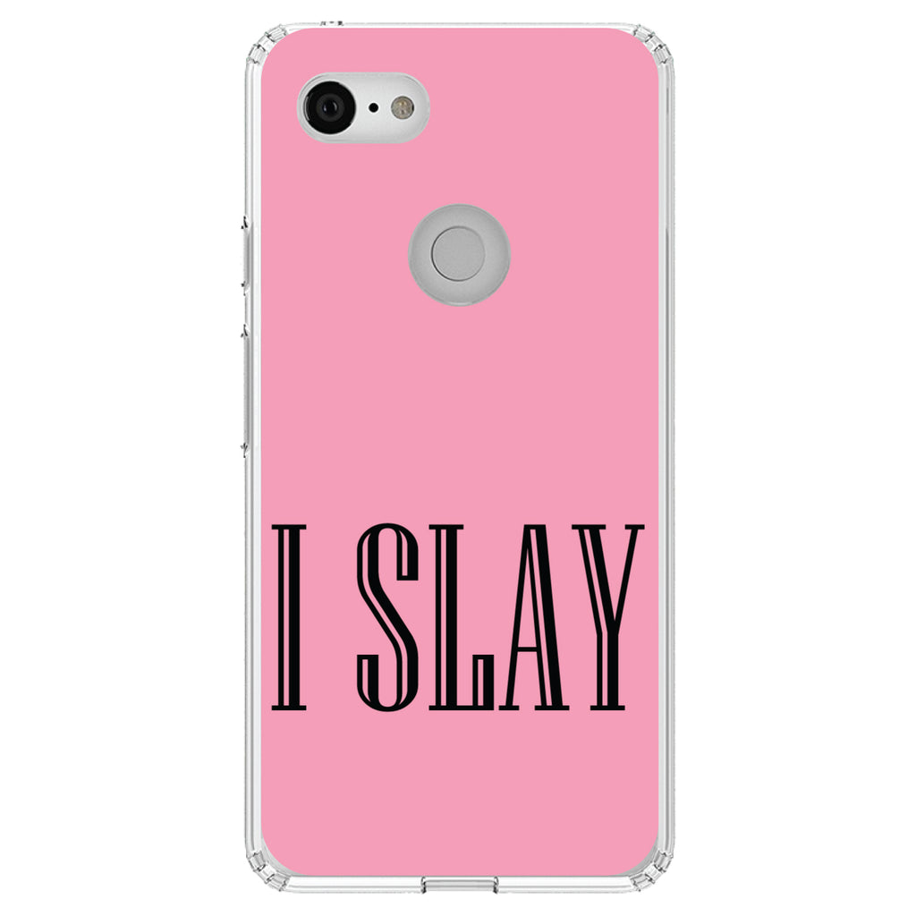 Black Pink I Slay Clear Shockproof iPhone Case, view 22