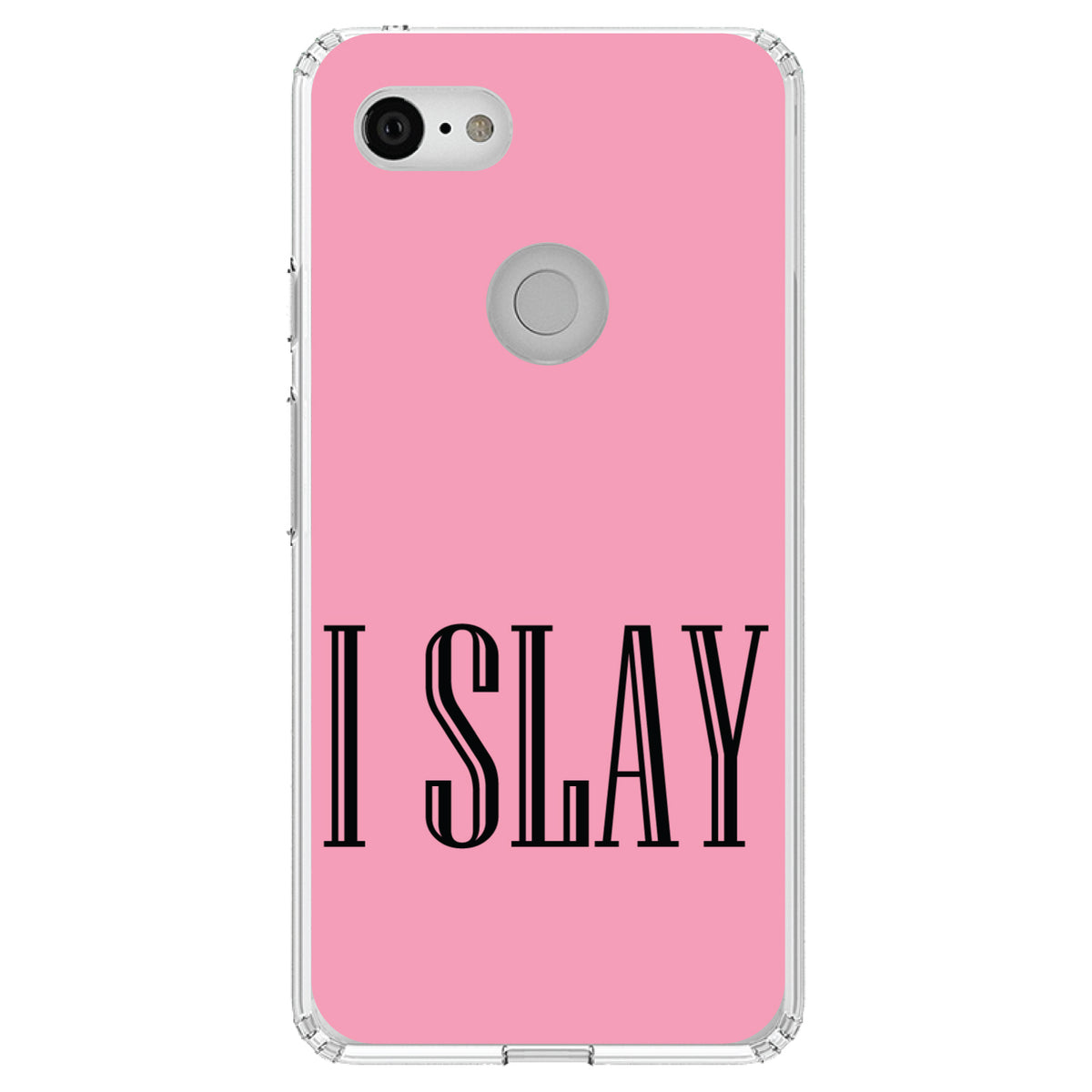 Black Pink I Slay Clear Shockproof iPhone Case, view 22