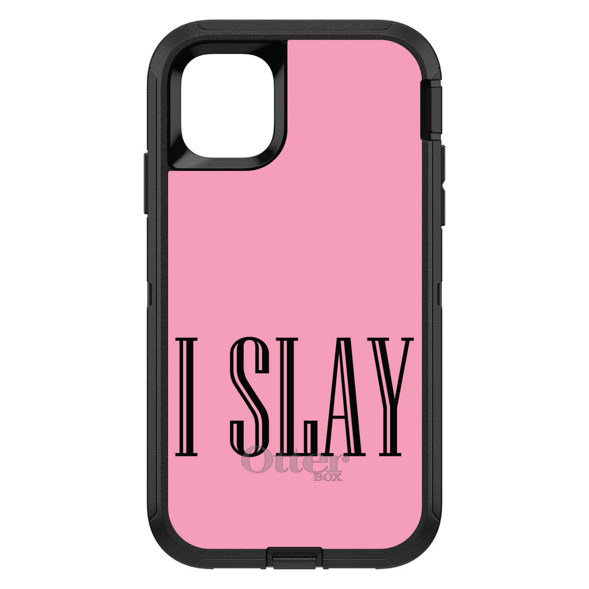 Black Pink I Slay OtterBox Defender Case for iPhone & Galaxy, view 2