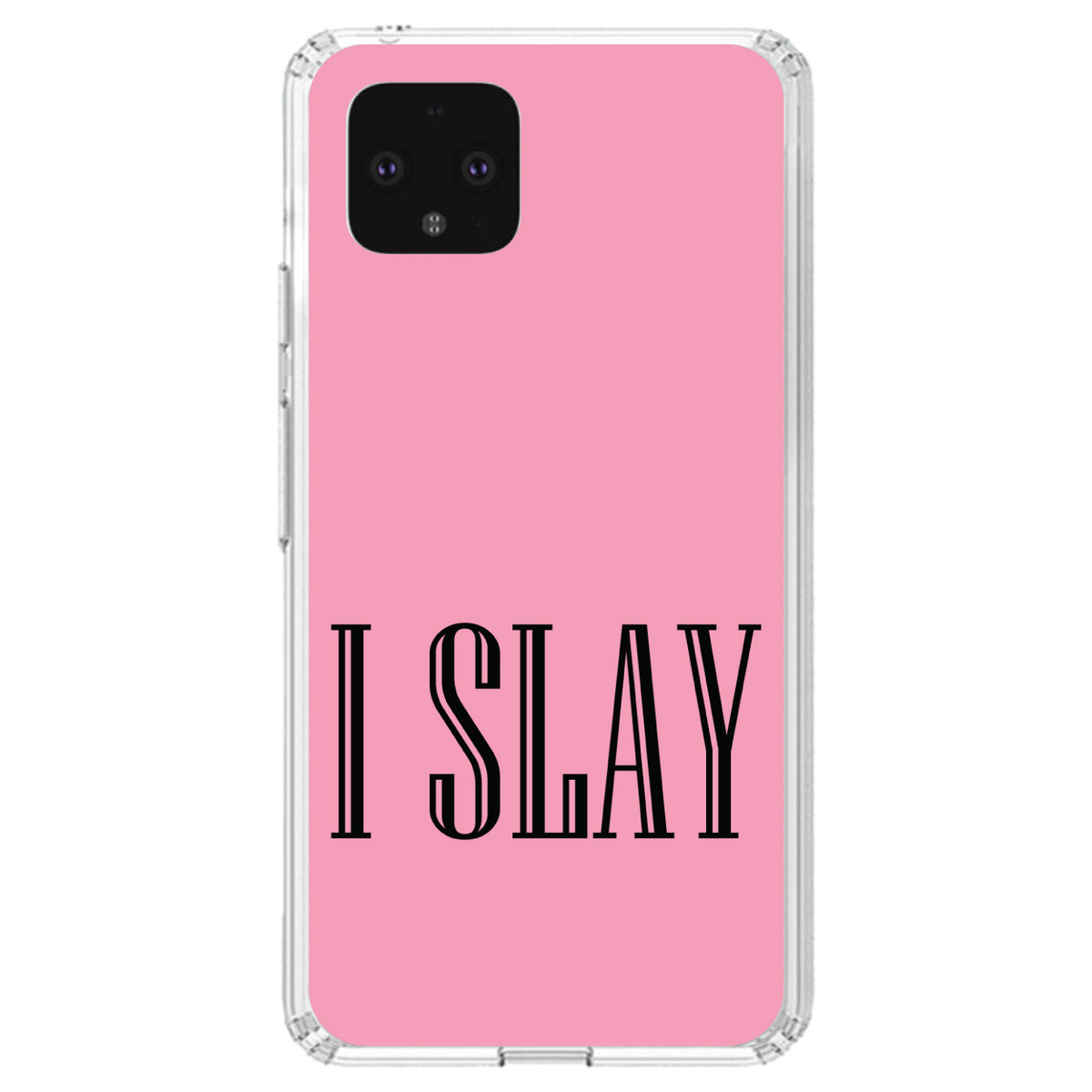 Black Pink I Slay Clear Shockproof iPhone Case, view 23