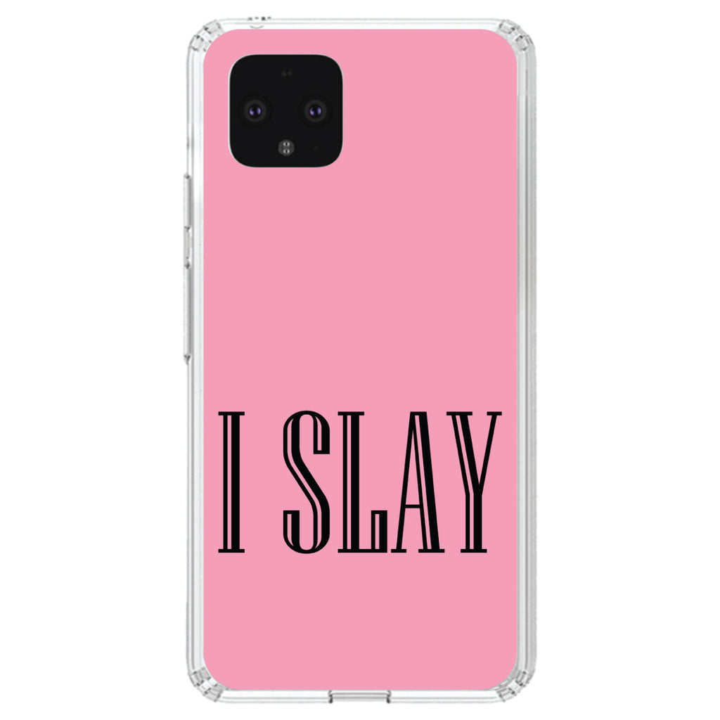 Black Pink I Slay Clear Shockproof iPhone Case, view 24