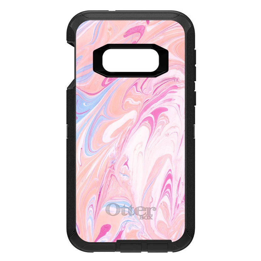 Pink Blue White Marble OtterBox Defender Case for iPhone & Galaxy, view 10