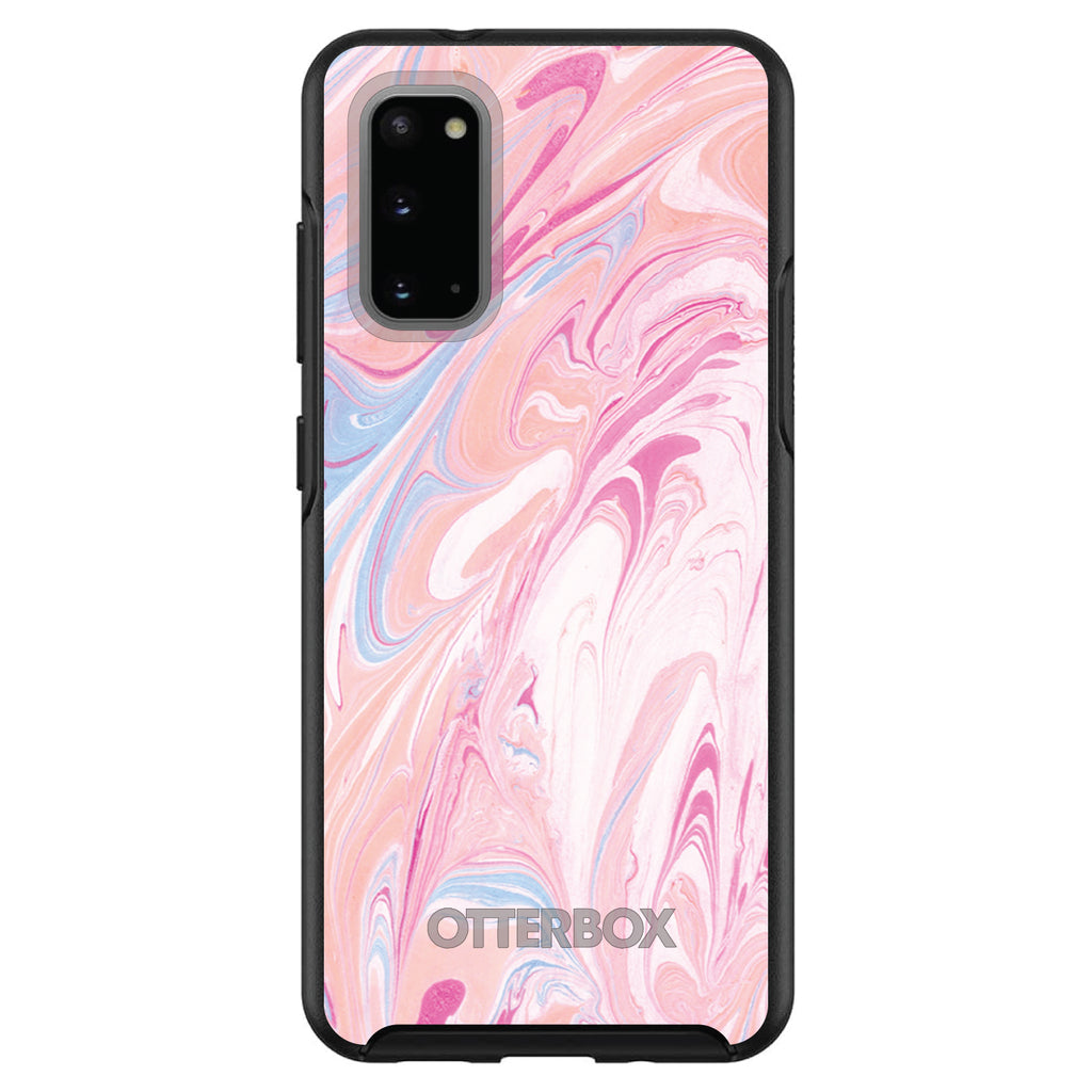 Pink Blue White Marble OtterBox Symmetry Case for iPhone & Galaxy, view 5