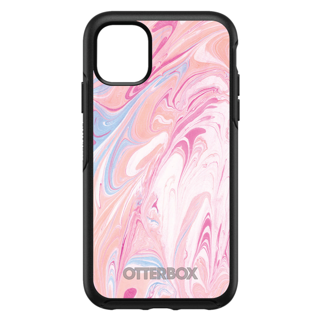 Pink Blue White Marble OtterBox Symmetry Case for iPhone & Galaxy