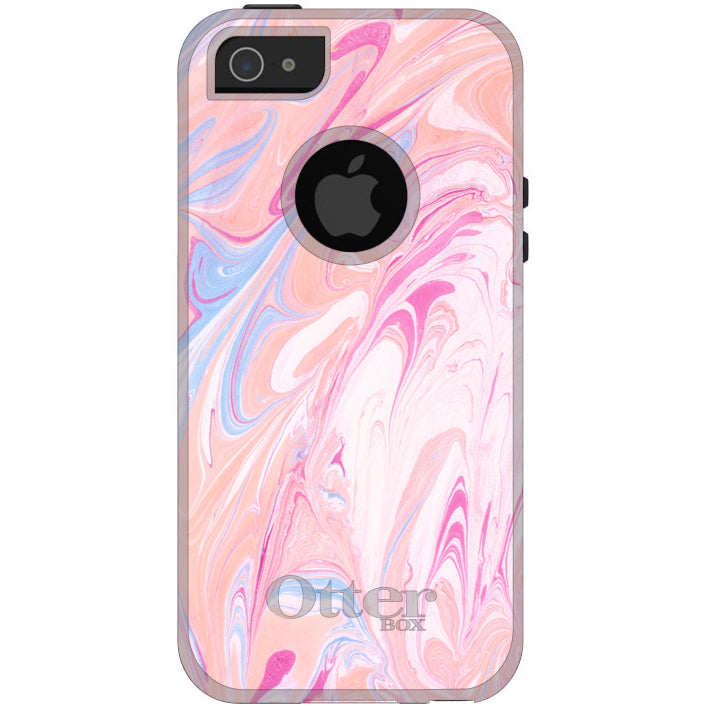 Pink Blue White Marble OtterBox Commuter Case for iPhone & Galaxy, view 5