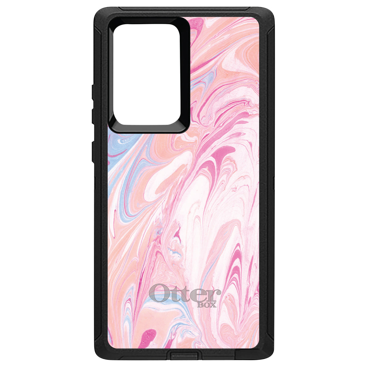 Pink Blue White Marble OtterBox Defender Case for iPhone & Galaxy, view 13