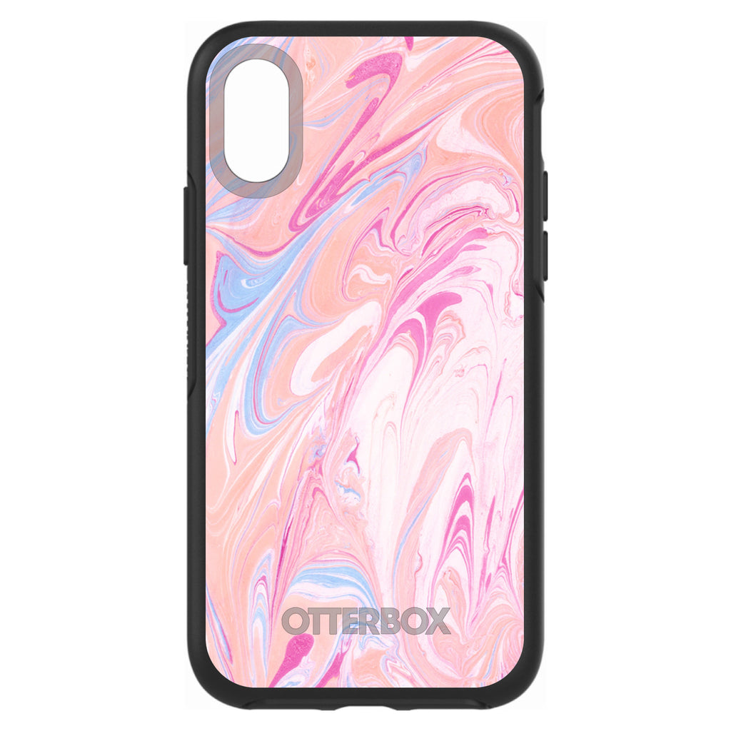 Pink Blue White Marble OtterBox Symmetry Case for iPhone & Galaxy, view 4