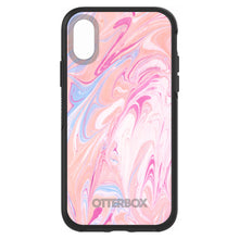 DistinctInk™ OtterBox Symmetry Series Case for Apple iPhone / Samsung Galaxy / Google Pixel - Pink Blue White Marble