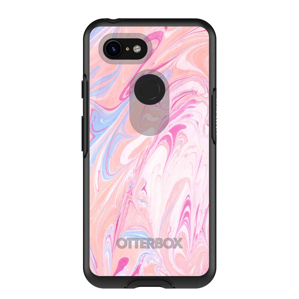 Pink Blue White Marble OtterBox Symmetry Case for iPhone & Galaxy, view 15