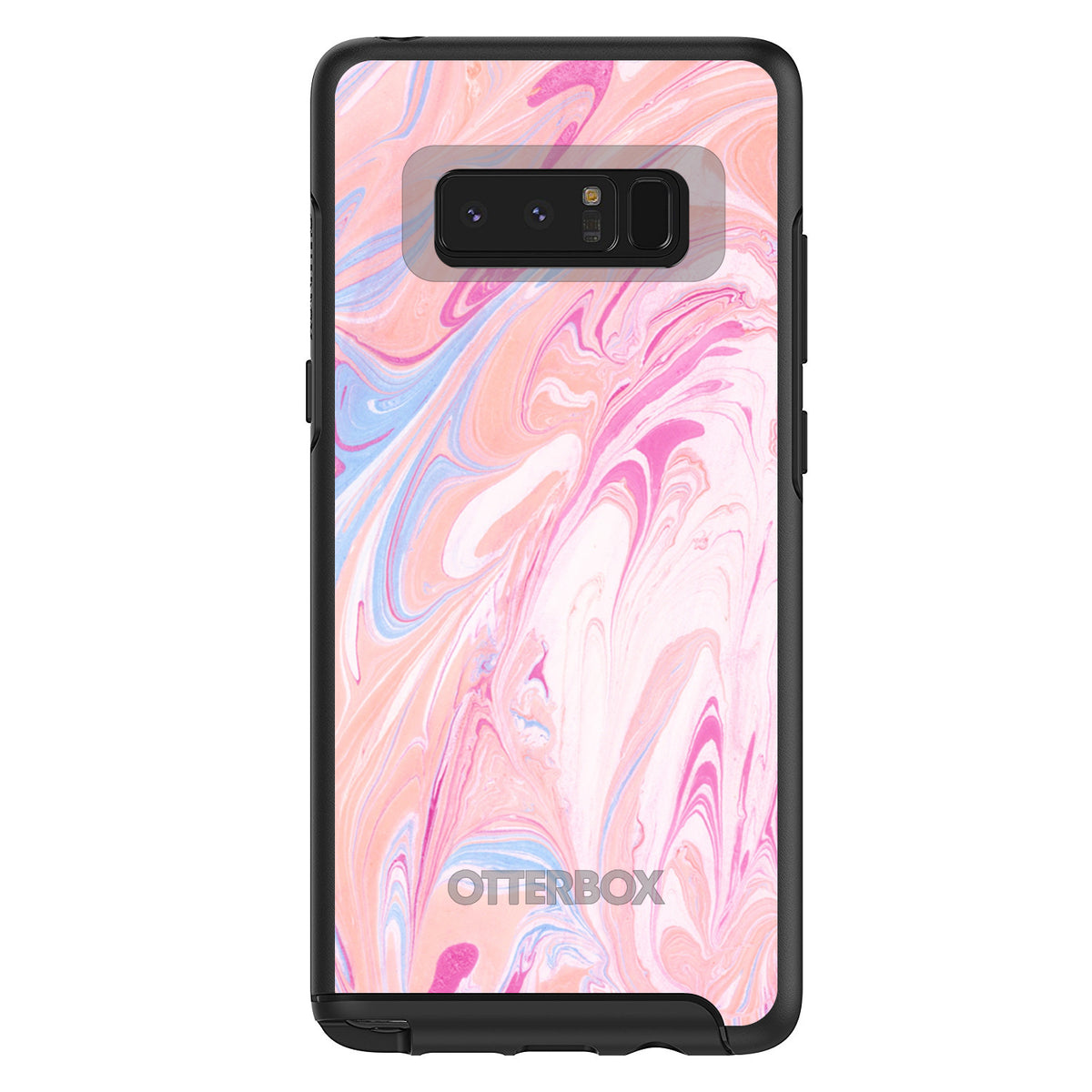 Pink Blue White Marble OtterBox Symmetry Case for iPhone & Galaxy, view 14