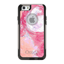 DistinctInk™ OtterBox Commuter Series Case for Apple iPhone or Samsung Galaxy - Hot Pink Blue White Marble