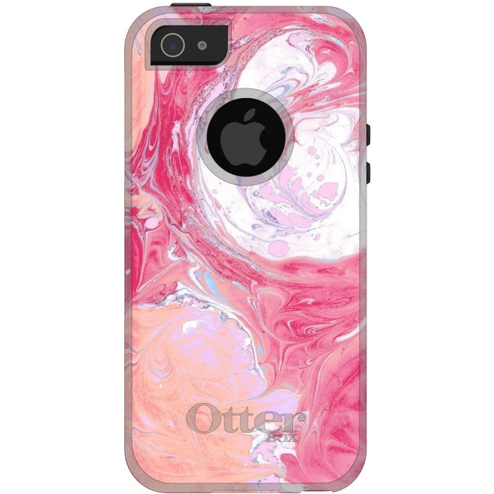 Hot Pink Blue White Marble OtterBox Commuter Case for iPhone & Galaxy, view 5