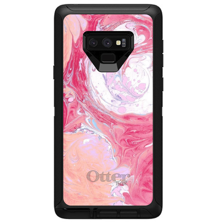 Hot Pink Blue White Marble OtterBox Defender Case for iPhone & Galaxy, view 16