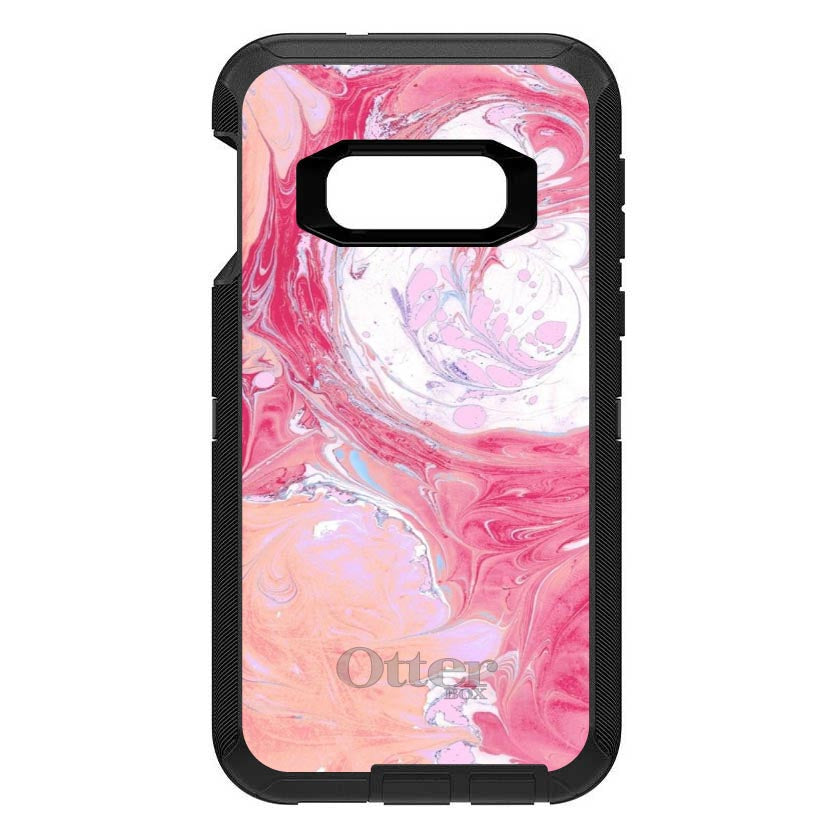Hot Pink Blue White Marble OtterBox Defender Case for iPhone & Galaxy, view 10