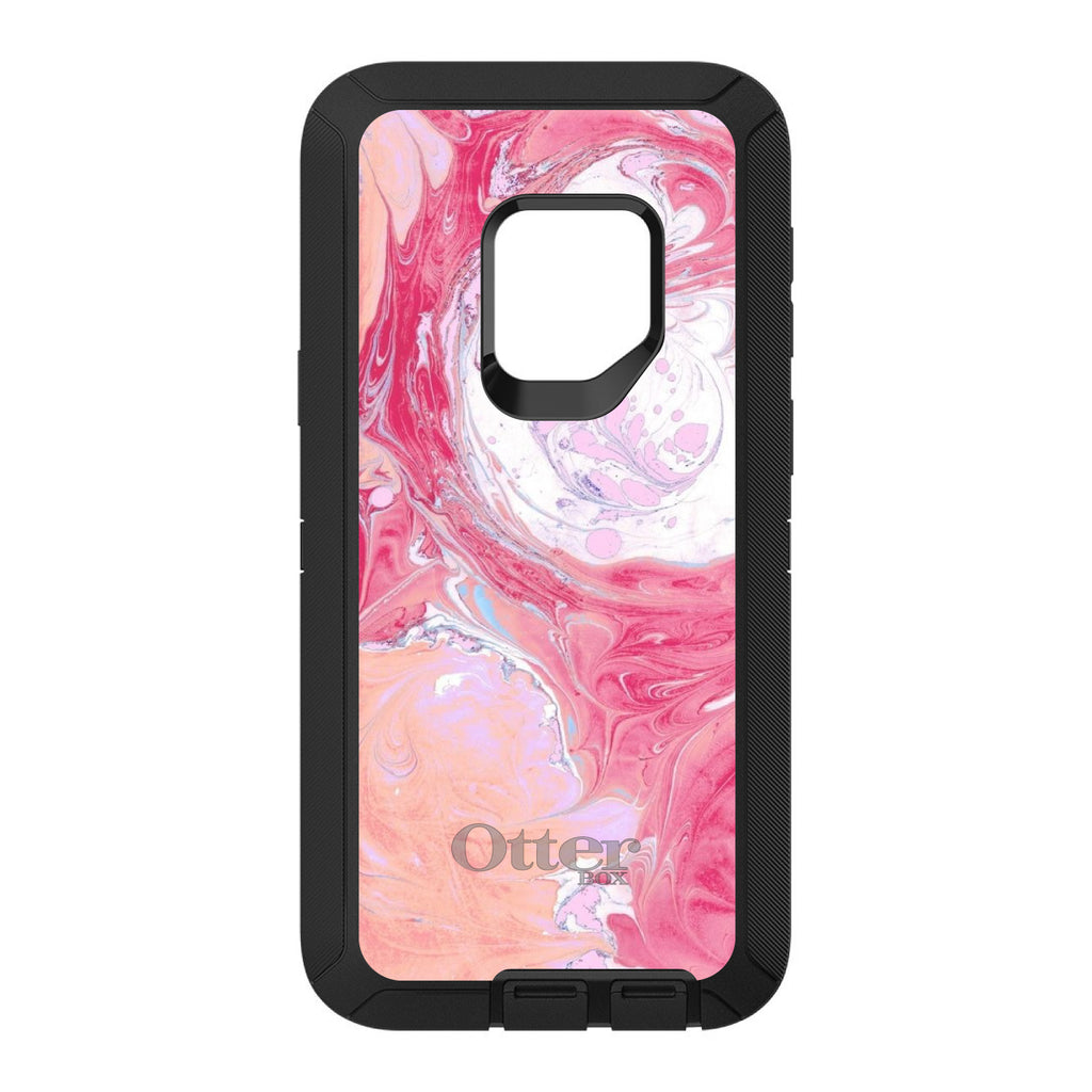 Hot Pink Blue White Marble OtterBox Defender Case for iPhone & Galaxy, view 11