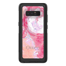 DistinctInk™ OtterBox Commuter Series Case for Apple iPhone or Samsung Galaxy - Hot Pink Blue White Marble