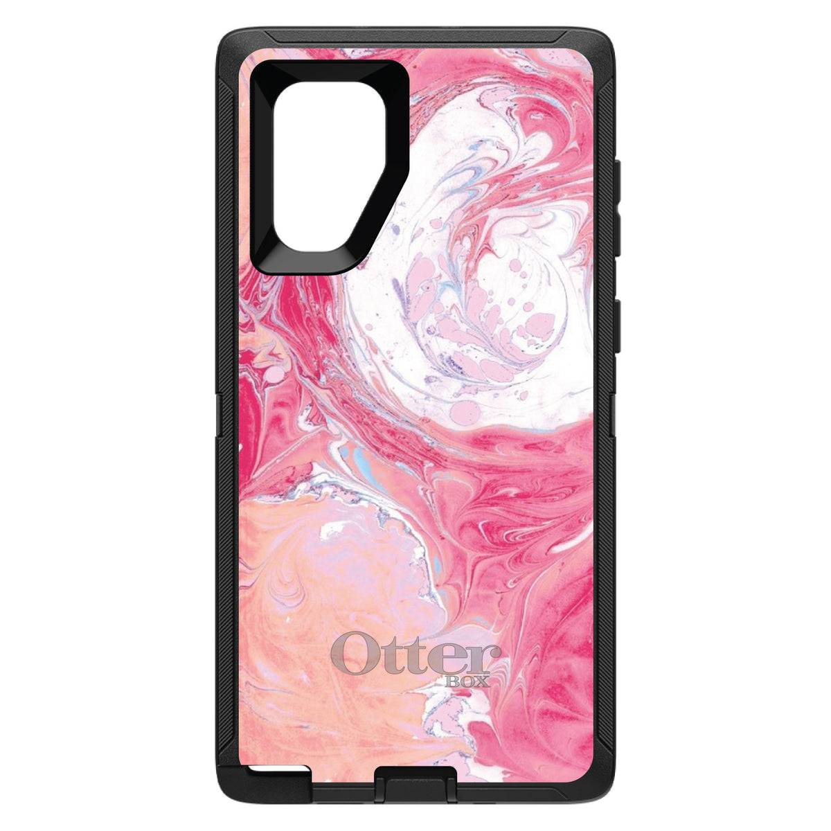 Hot Pink Blue White Marble OtterBox Defender Case for iPhone & Galaxy, view 14