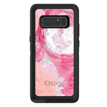 DistinctInk™ OtterBox Defender Series Case for Apple iPhone / Samsung Galaxy / Google Pixel - Hot Pink Blue White Marble