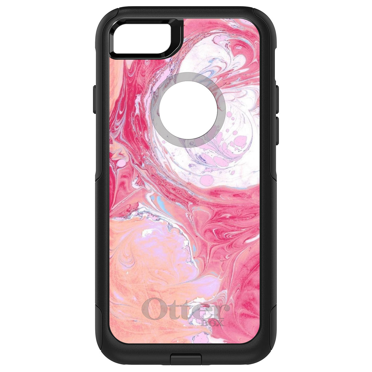 Hot Pink Blue White Marble OtterBox Commuter Case for iPhone & Galaxy