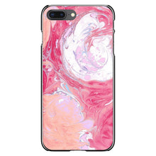 DistinctInk® Hard Plastic Snap-On Case for Apple iPhone or Samsung Galaxy - Hot Pink Blue White Marble