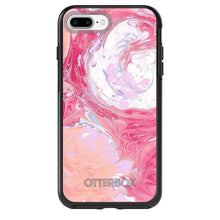 DistinctInk™ OtterBox Symmetry Series Case for Apple iPhone / Samsung Galaxy / Google Pixel - Hot Pink Blue White Marble