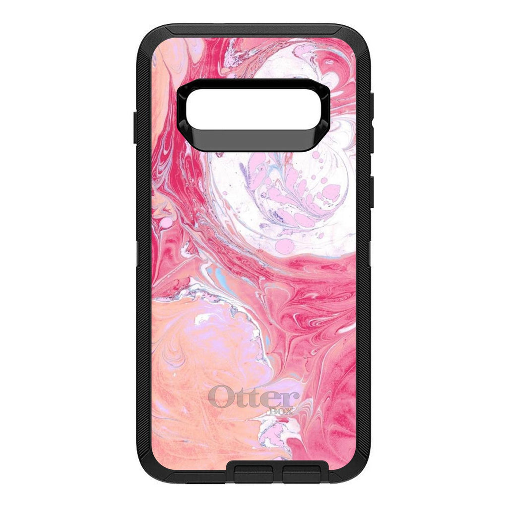 Hot Pink Blue White Marble OtterBox Defender Case for iPhone & Galaxy, view 9