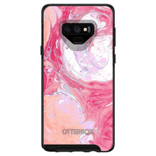 DistinctInk™ OtterBox Symmetry Series Case for Apple iPhone / Samsung Galaxy / Google Pixel - Hot Pink Blue White Marble