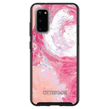 DistinctInk™ OtterBox Symmetry Series Case for Apple iPhone / Samsung Galaxy / Google Pixel - Hot Pink Blue White Marble