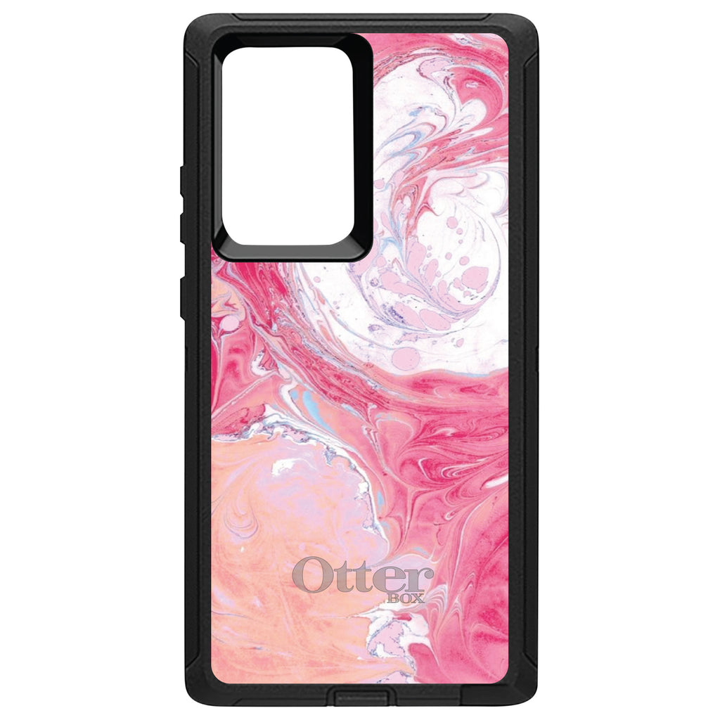 Hot Pink Blue White Marble OtterBox Defender Case for iPhone & Galaxy, view 13