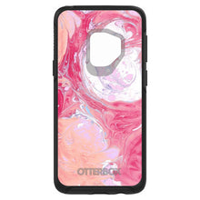 DistinctInk™ OtterBox Symmetry Series Case for Apple iPhone / Samsung Galaxy / Google Pixel - Hot Pink Blue White Marble