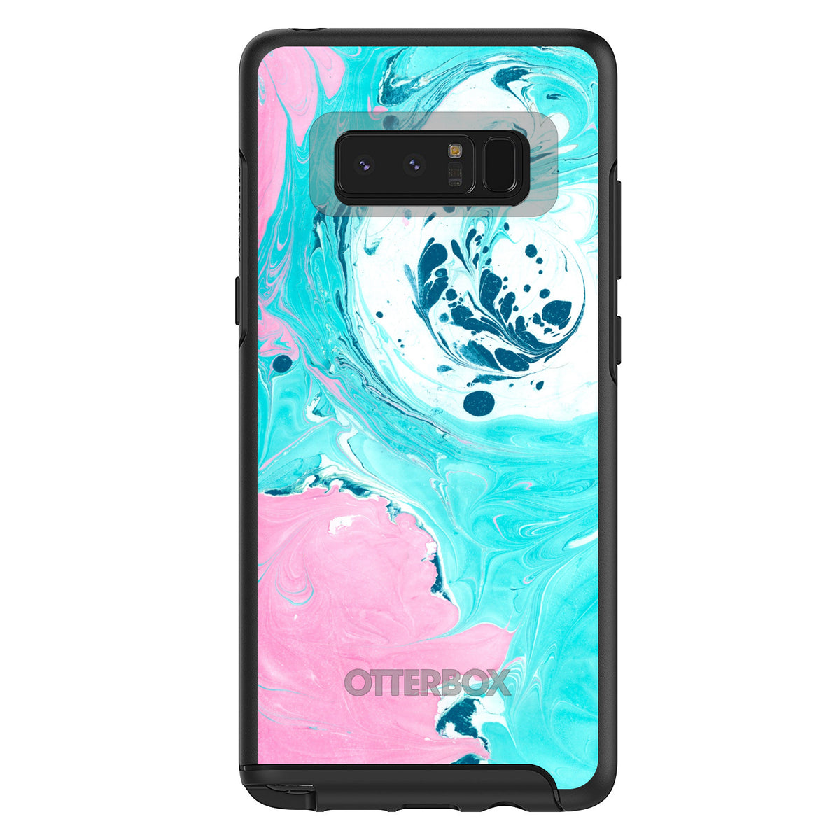 Blue Pink White Marble OtterBox Symmetry Case for iPhone & Galaxy, view 14