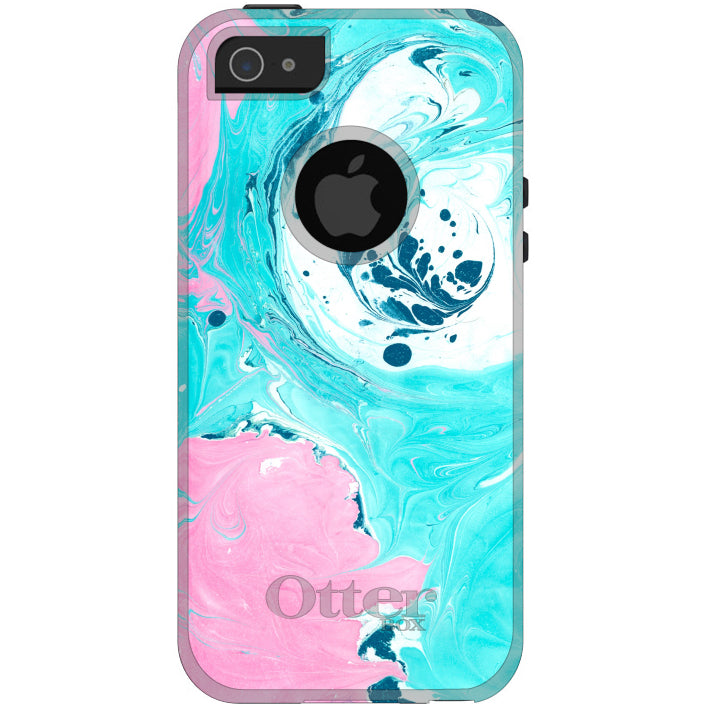 Blue Pink White Marble OtterBox Commuter Case for iPhone & Galaxy, view 5