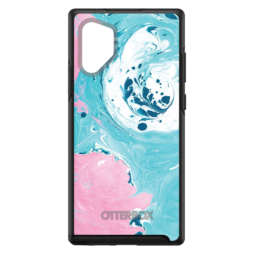 Blue Pink White Marble OtterBox Symmetry Case for iPhone & Galaxy, view 12