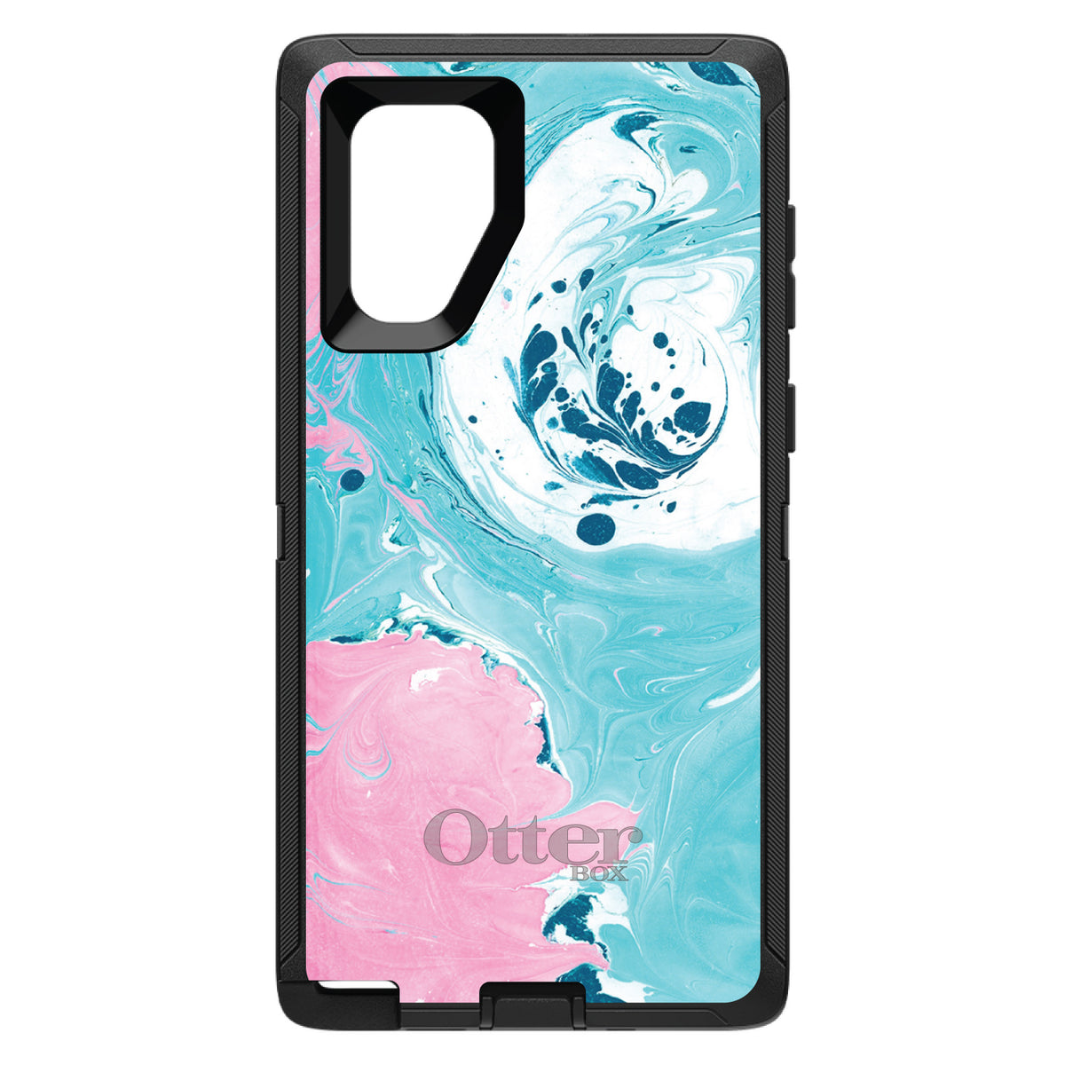 Blue Pink White Marble OtterBox Defender Case for iPhone & Galaxy, view 14