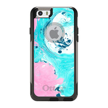 DistinctInk™ OtterBox Commuter Series Case for Apple iPhone or Samsung Galaxy - Blue Pink White Marble