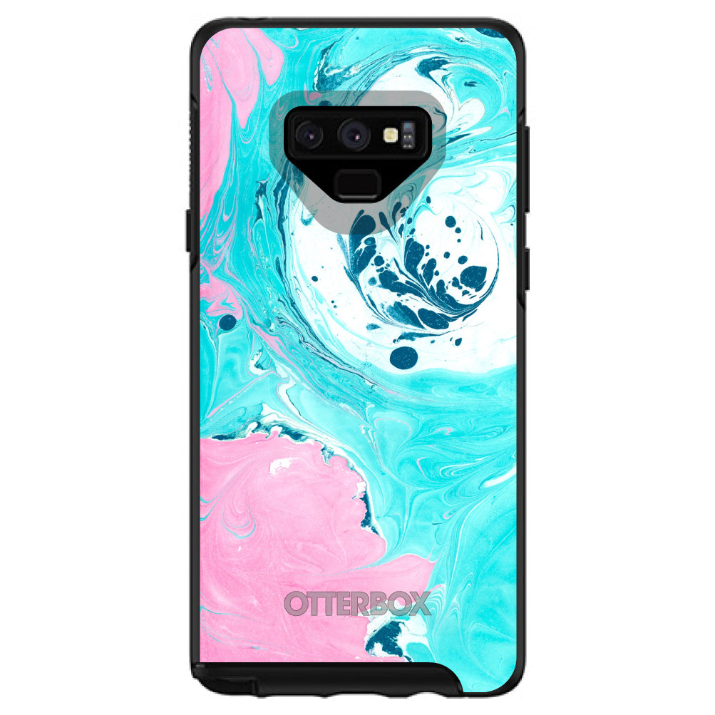 Blue Pink White Marble OtterBox Symmetry Case for iPhone & Galaxy, view 13