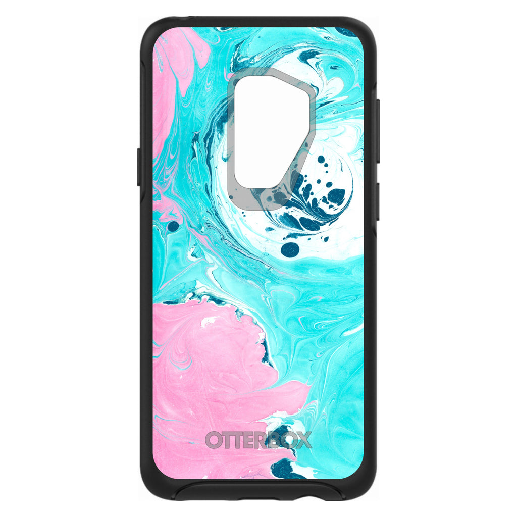 Blue Pink White Marble OtterBox Symmetry Case for iPhone & Galaxy, view 9